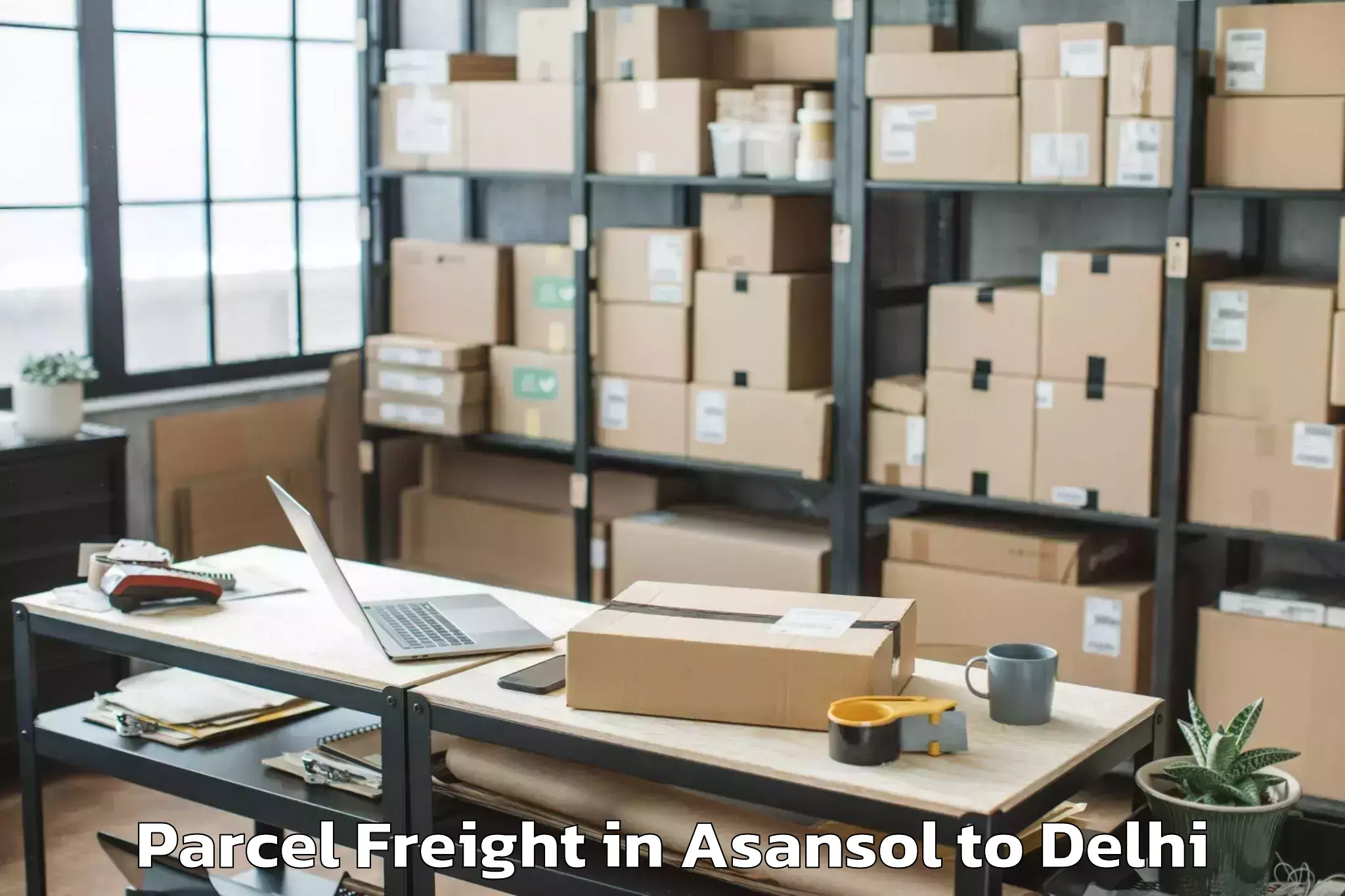 Leading Asansol to Alipur Parcel Freight Provider